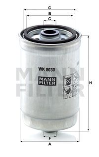 MANN-FILTER Топливный фильтр WK 8030