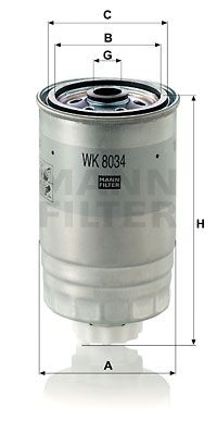 MANN-FILTER Degvielas filtrs WK 8034