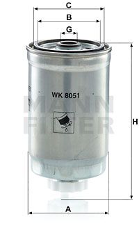 MANN-FILTER Degvielas filtrs WK 8051