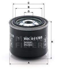 MANN-FILTER Топливный фильтр WK 811/86