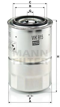 MANN-FILTER Degvielas filtrs WK 815 x