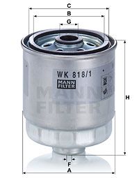 MANN-FILTER Топливный фильтр WK 818/1