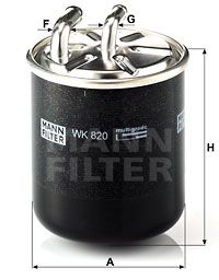 MANN-FILTER Degvielas filtrs WK 820