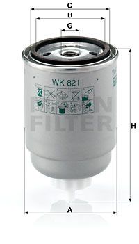 MANN-FILTER Топливный фильтр WK 821