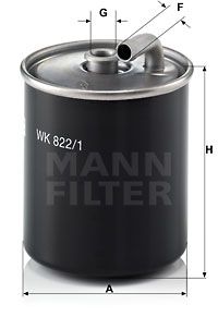 MANN-FILTER Топливный фильтр WK 822/1
