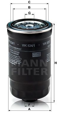 MANN-FILTER Топливный фильтр WK 824/1