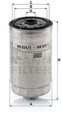 MANN-FILTER Degvielas filtrs WK 824/2