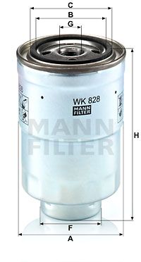 MANN-FILTER Degvielas filtrs WK 828 x