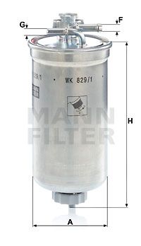 MANN-FILTER Degvielas filtrs WK 829/1 x