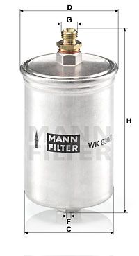 MANN-FILTER Degvielas filtrs WK 830/3