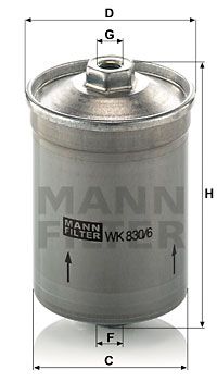 MANN-FILTER Degvielas filtrs WK 830/6