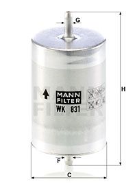 MANN-FILTER Degvielas filtrs WK 831