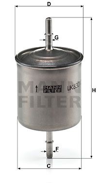 MANN-FILTER Degvielas filtrs WK 832/2