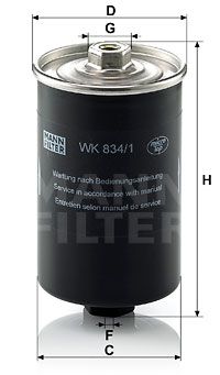 MANN-FILTER Degvielas filtrs WK 834/1