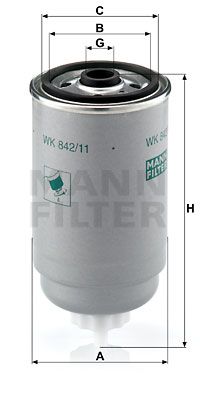 MANN-FILTER Degvielas filtrs WK 842/11