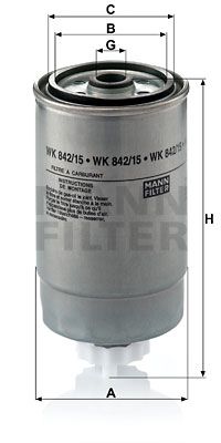 MANN-FILTER Degvielas filtrs WK 842/15