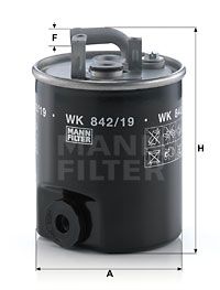 MANN-FILTER Degvielas filtrs WK 842/19