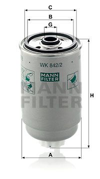 MANN-FILTER Degvielas filtrs WK 842/2