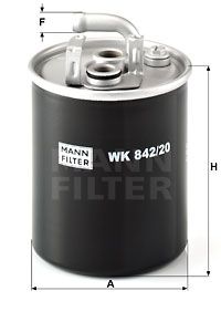MANN-FILTER Degvielas filtrs WK 842/20