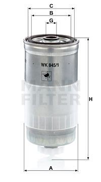 MANN-FILTER Degvielas filtrs WK 845/1