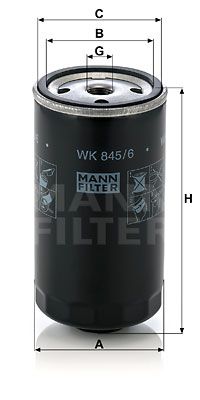 MANN-FILTER Degvielas filtrs WK 845/6