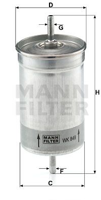 MANN-FILTER Топливный фильтр WK 849