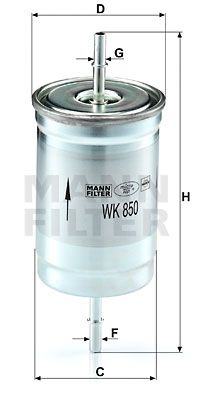 MANN-FILTER Degvielas filtrs WK 850