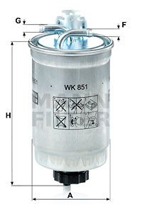 MANN-FILTER Топливный фильтр WK 851