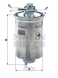 MANN-FILTER Топливный фильтр WK 853/11