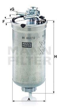 MANN-FILTER Топливный фильтр WK 853/12