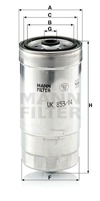 MANN-FILTER Топливный фильтр WK 853/14