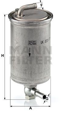 MANN-FILTER Degvielas filtrs WK 853/17