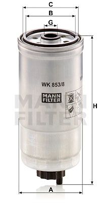 MANN-FILTER Топливный фильтр WK 853/8