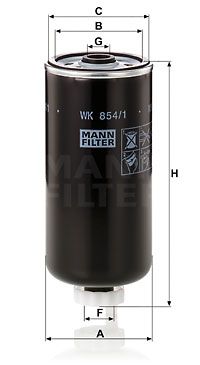 MANN-FILTER Degvielas filtrs WK 854/1
