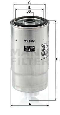 MANN-FILTER Топливный фильтр WK 854/3
