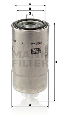 MANN-FILTER Топливный фильтр WK 854/4