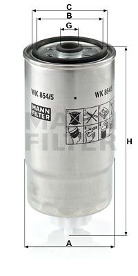 MANN-FILTER Топливный фильтр WK 854/5