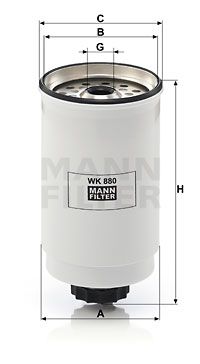 MANN-FILTER Degvielas filtrs WK 880