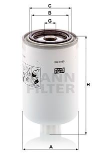 MANN-FILTER Топливный фильтр WK 9165 x