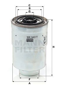 MANN-FILTER Топливный фильтр WK 940/11 x