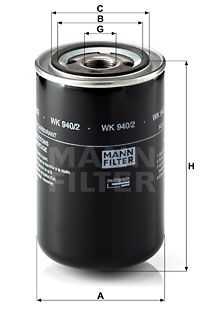 MANN-FILTER Топливный фильтр WK 940/2