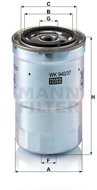 MANN-FILTER Топливный фильтр WK 940/37 x