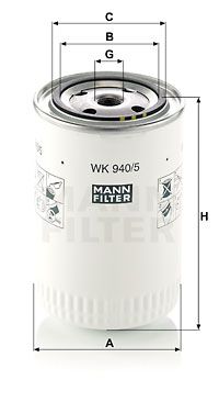 MANN-FILTER Топливный фильтр WK 940/5