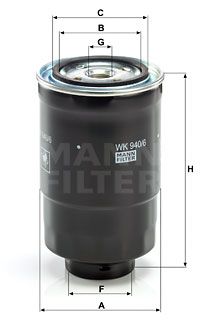 MANN-FILTER Топливный фильтр WK 940/6 x