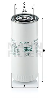 MANN-FILTER Топливный фильтр WK 962/4