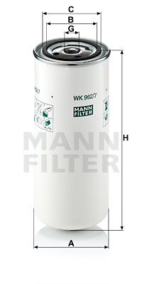 MANN-FILTER Топливный фильтр WK 962/7