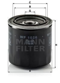 MANN-FILTER Eļļas filtrs WP 1026