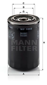 MANN-FILTER Eļļas filtrs WP 1045