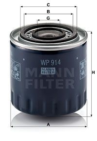 MANN-FILTER Eļļas filtrs WP 914