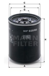 MANN-FILTER Eļļas filtrs WP 920/80